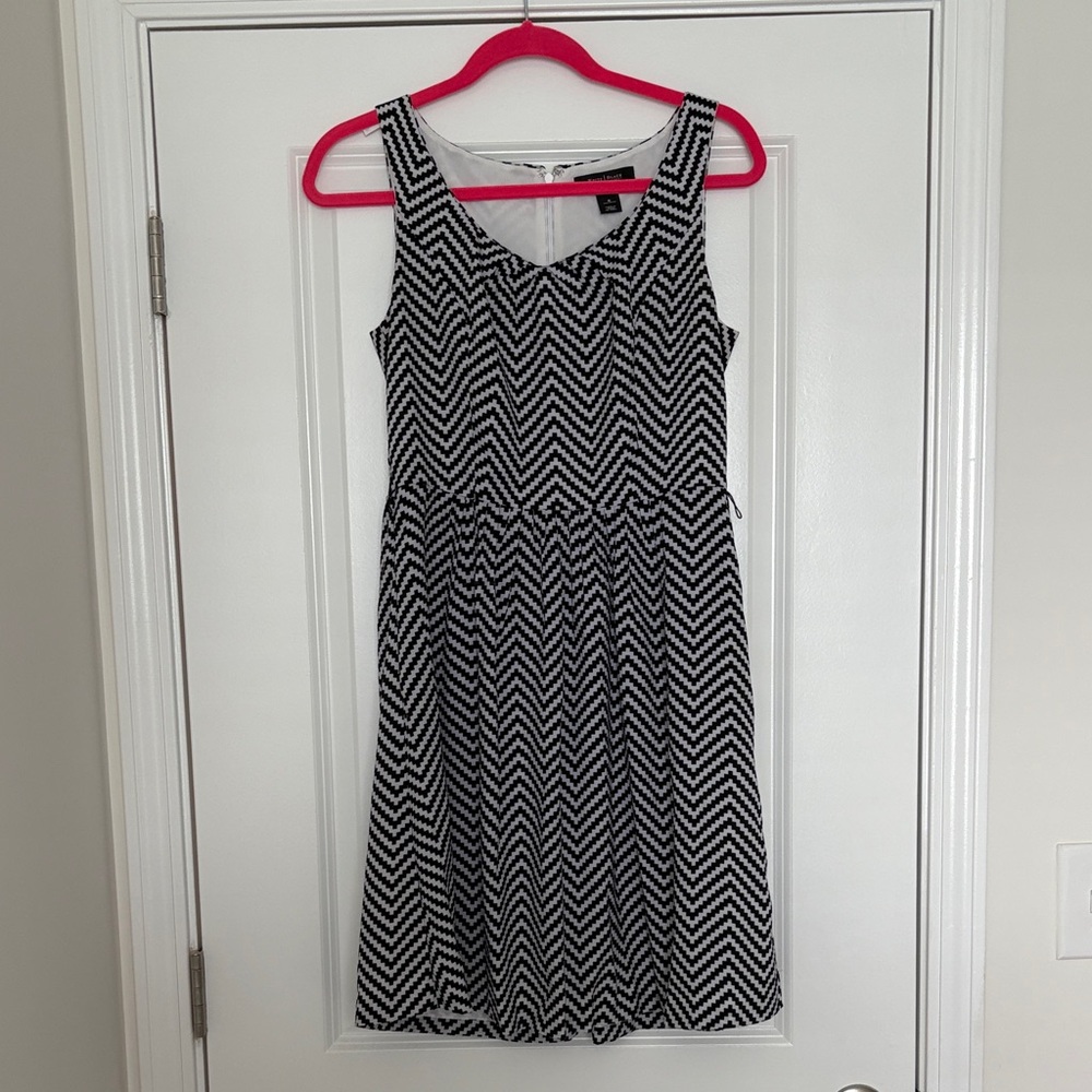 Black and White Chevron Dress